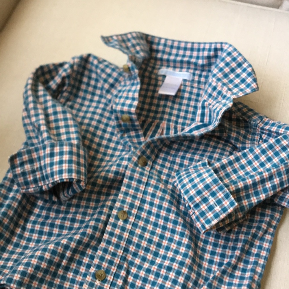 🔥JANIE AND JACK plaid 💯 cotton long sleeves